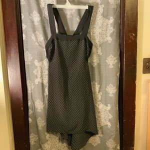 Polka dot dress open back.